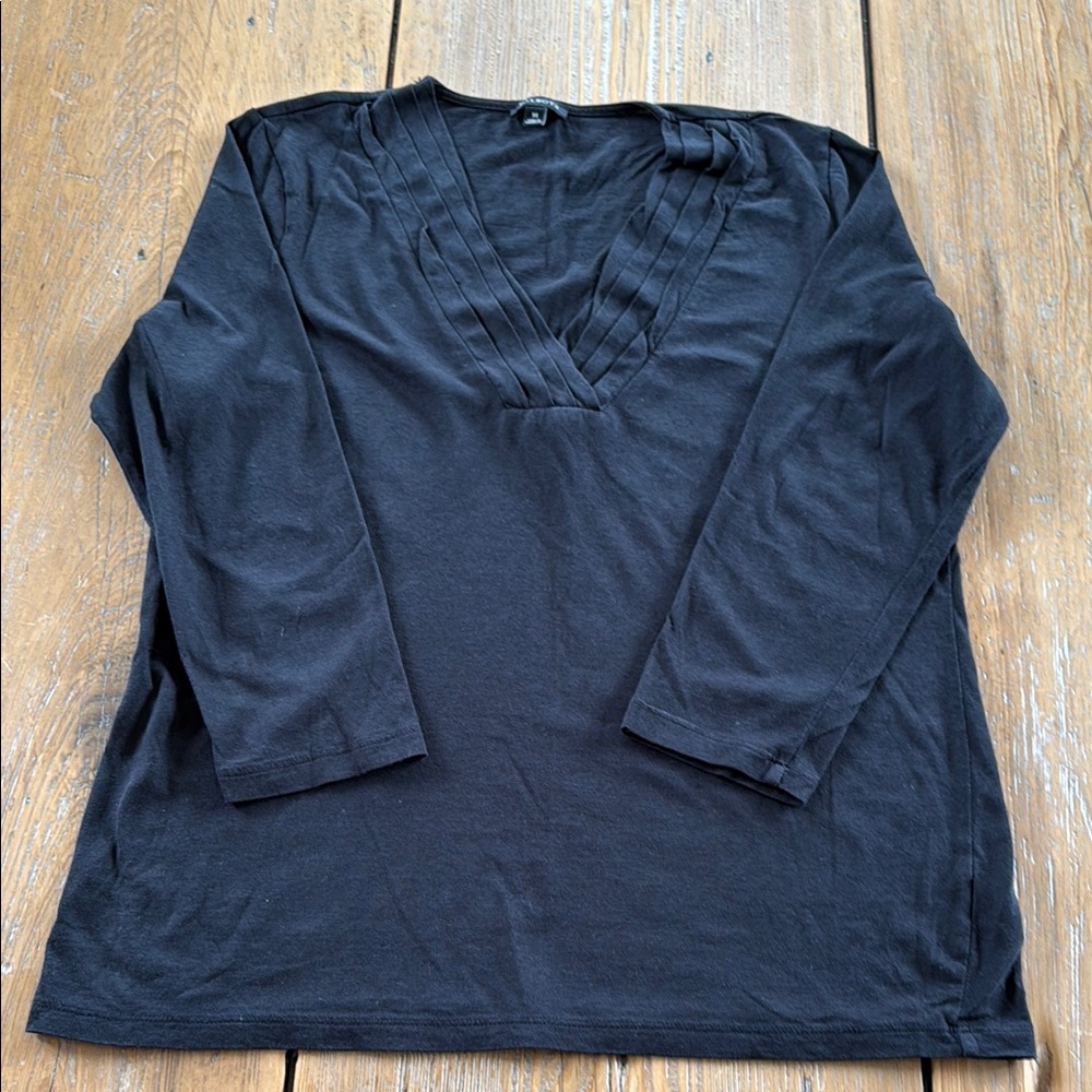 Talbots Black V-Neck Women's Top, Size M
